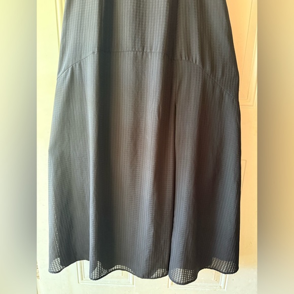 WHBM Black Lined Sheer Monochrome Gingham Pattern Maxi Dress - Picture 4 of 9